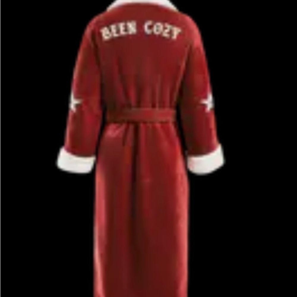 Elegant Red Robe with White Star Accents - Picture 2 of 2